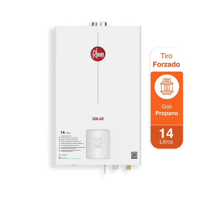 14-LPM-GLP CALENTADOR DE PASO TF DIGITAL 14L GLP - Imagen 1